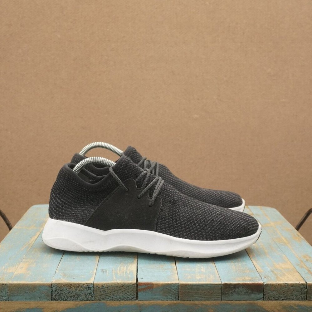 Vessi Womens Everyday Sneakers Shoes Lace Up Synthetic Black Gray Size 9